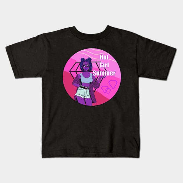 Hot Girl Summer Kids T-Shirt by SoFroPrince